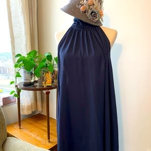 Shein Navy blue swing dress choker neck loose fit size L/XL